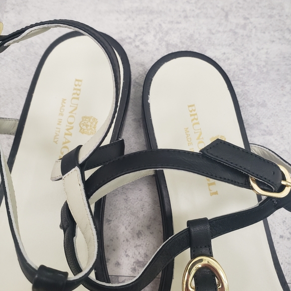 BRUNO MAGLI Marina Leather Embellished Thong Sandal - Black, 40 - Picture 4 of 7